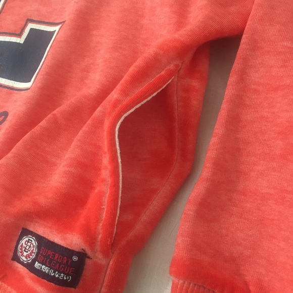 Vintage Superdry Tri League Slouch Hoodie - Picture 9 of 12